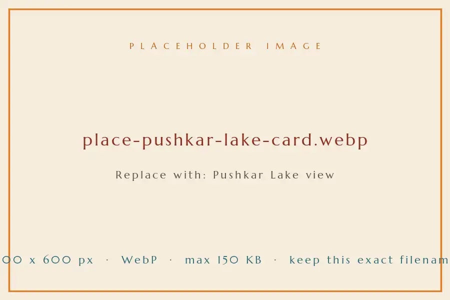 Panorama of Pushkar Lake and its bathing ghats